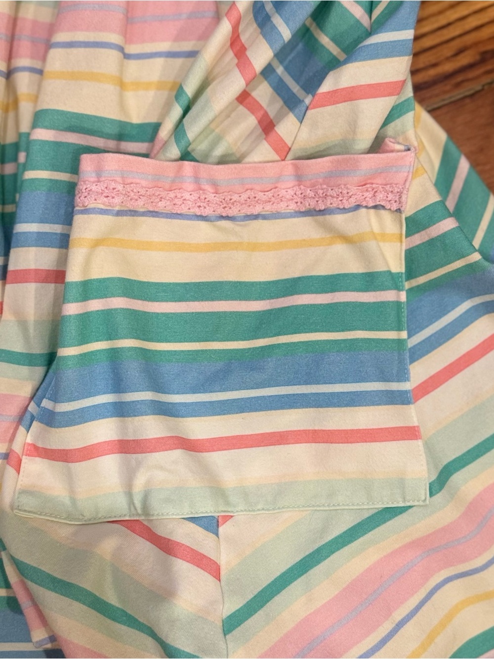 SweetHoney Girls Pastel Multi-Stripe Sleeveless Cotton Dress Size 10 - Picture 4 of 9
